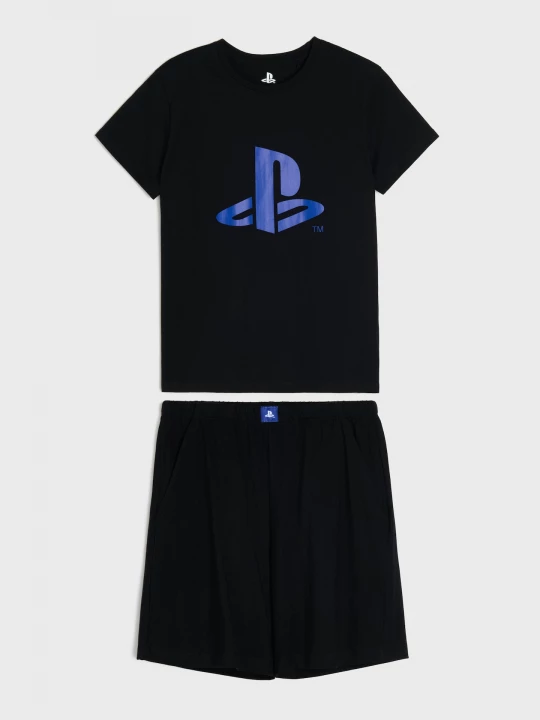 Obrázek produktu Sinsay - Bawełniana piżama dwuczęściowa z nadrukiem PlayStation - czarny