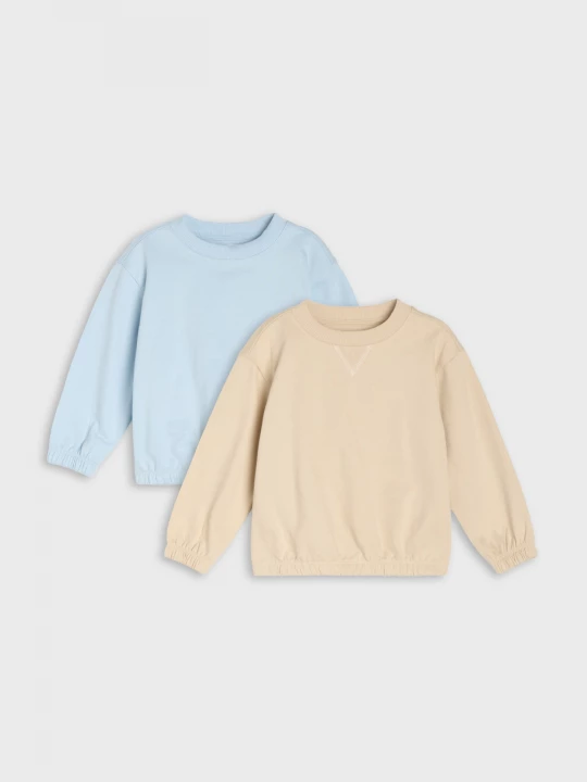 Obrázek produktu Sinsay - Bawełniane bluzy crewneck 2 pack - wielobarwny