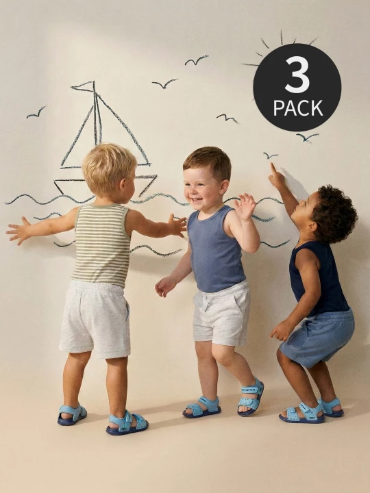 Obrázek produktu Sinsay - Bawełniane body bez rękawów 3 pack - kremowy
