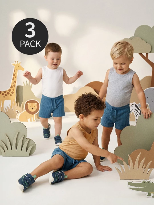 Obrázek produktu Sinsay - Bawełniane body bez rękawów 3 pack - kremowy