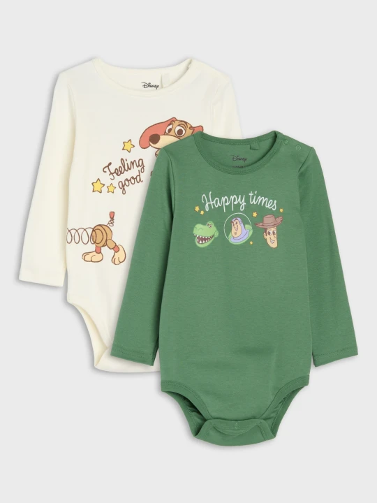 Obrázek produktu Sinsay - Bawełniane body z nadrukiem Toy Story 2 pack - kremowy