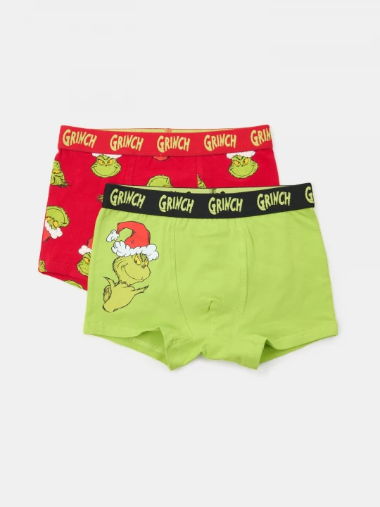 Obrázek produktu Sinsay - Bawełniane bokserki 2 pack Grinch - wielobarwny