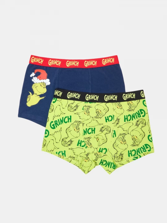 Obrázek produktu Sinsay - Bawełniane bokserki 2 pack Grinch - wielobarwny