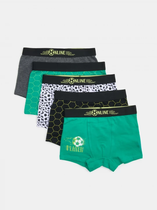Obrázek produktu Sinsay - Bawełniane bokserki z motywem piłkarskim 5 pack - wielobarwny