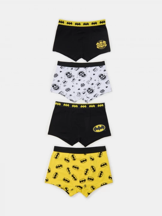 Obrázek produktu Sinsay - Bawełniane bokserki z nadrukiem Batman 4 pack - żółty