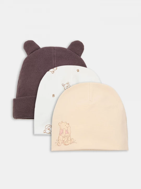 Obrázek produktu Sinsay - Bawełniane czapki Winnie the Pooh 3 pack - wielobarwny