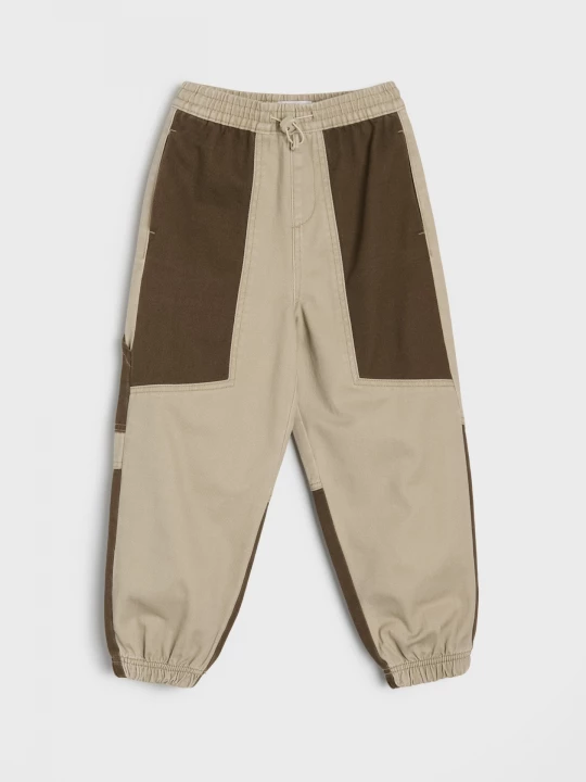 Obrázek produktu Sinsay - Bawełniane jeansy jogger loose - brązowy