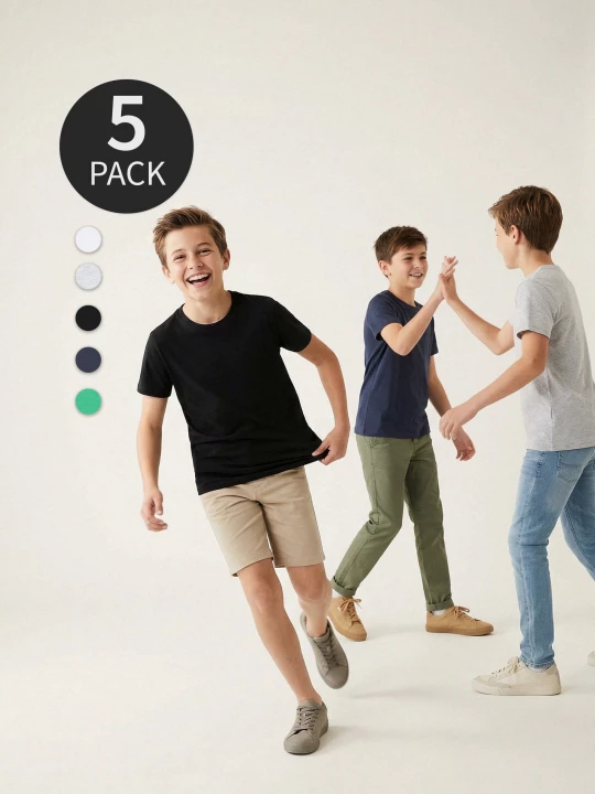 Obrázek produktu Sinsay - Bawełniane koszulki 5 pack - biały