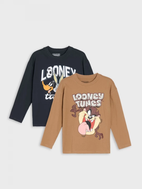 Obrázek produktu Sinsay - Bawełniane koszulki z nadrukiem 2 pack Looney Tunes - wielobarwny