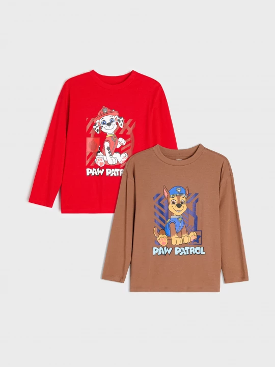 Obrázek produktu Sinsay - Bawełniane koszulki z nadrukiem 2 pack PAW Patrol - wielobarwny