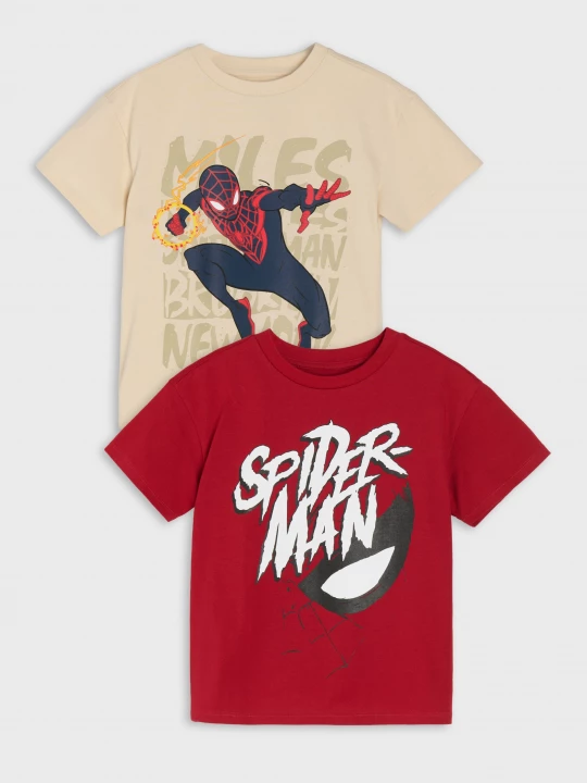 Obrázek produktu Sinsay - Bawełniane koszulki z nadrukiem 2 pack Spider-Man - wielobarwny