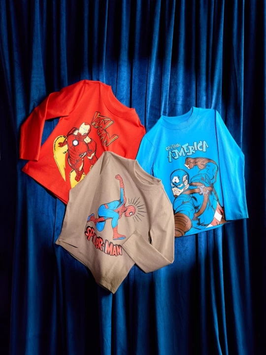 Obrázek produktu Sinsay - Bawełniane koszulki z nadrukiem 3 pack Marvel - wielobarwny