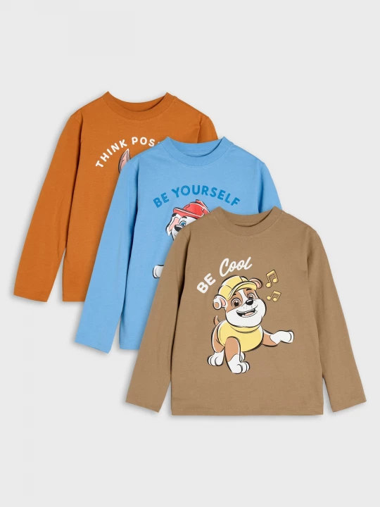 Obrázek produktu Sinsay - Bawełniane koszulki z nadrukiem 3 pack PAW Patrol - wielobarwny