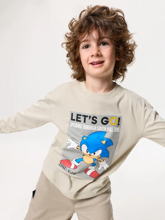 Obrázek produktu Sinsay - Bawełniane koszulki z nadrukiem 3 pack Sonic the Hedgehog - wielobarwny