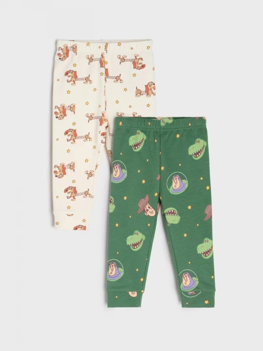 Obrázek produktu Sinsay - Bawełniane legginsy ze wzorem 2 pack Toy Story - kremowy