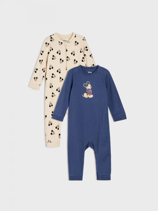 Obrázek produktu Sinsay - Bawełniane pajacyki z nadrukiem 2 pack Mickey Mouse - granatowy
