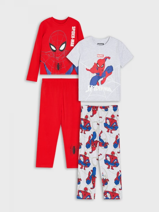Obrázek produktu Sinsay - Bawełniane piżamy dwuczęściowe 2 pack Spider-Man - czerwony