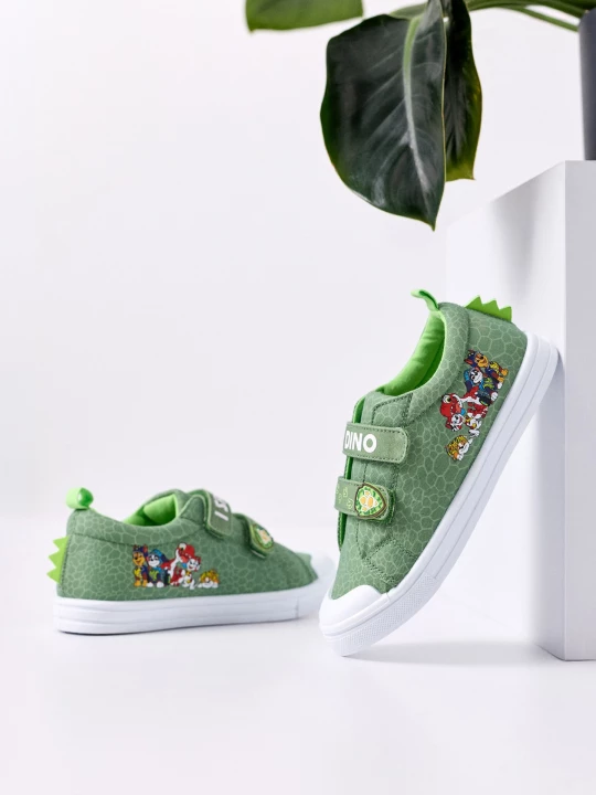 Obrázek produktu Sinsay - Bawełniane trampki ze skórzaną wkładką "ZDROWA STOPA" PAW Patrol - zielony