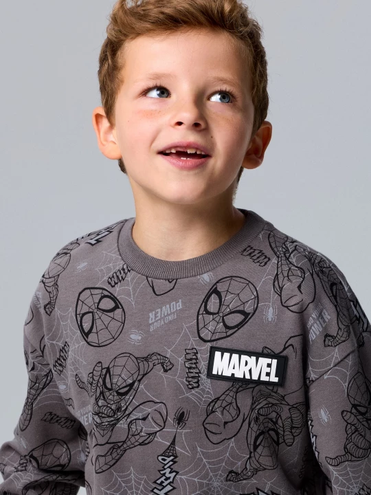 Obrázek produktu Sinsay - Bawełniany komplet: bluza i spodnie Spider-Man - szary