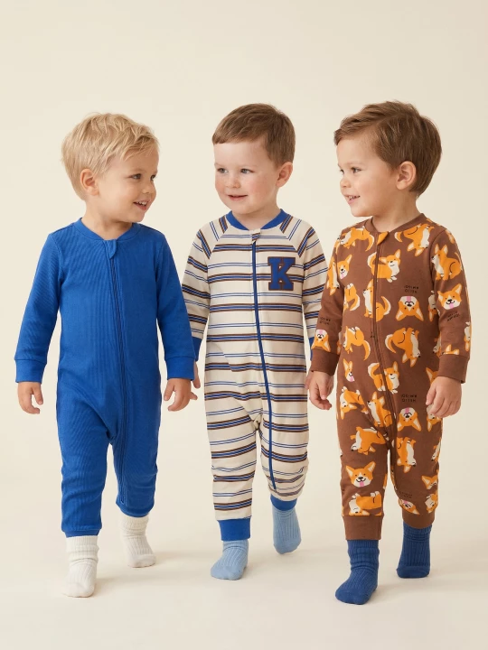 Obrázek produktu Sinsay - Bawełniany pajacyk z nadrukiem 3 pack - wielobarwny