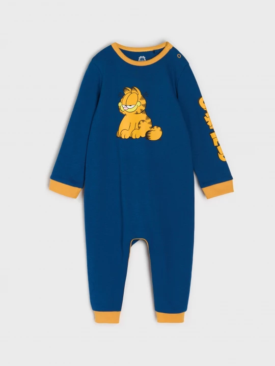 Obrázek produktu Sinsay - Bawełniany pajacyk z nadrukiem Garfield - granatowy