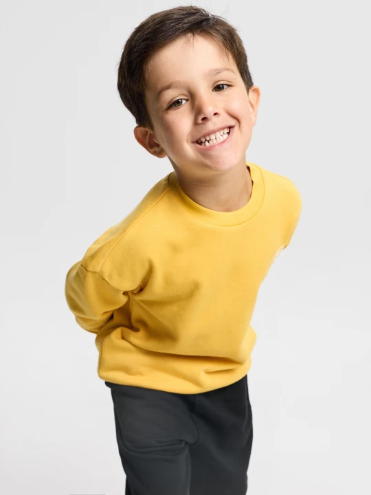 Obrázek produktu Sinsay - Bluza crewneck z napisem - żółty