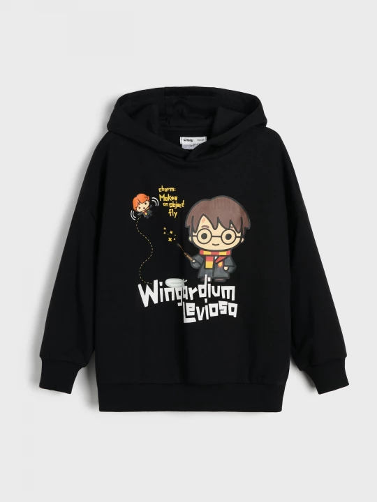 Obrázek produktu Sinsay - Bluza hoodie oversize z nadrukiem Harry Potter - czarny