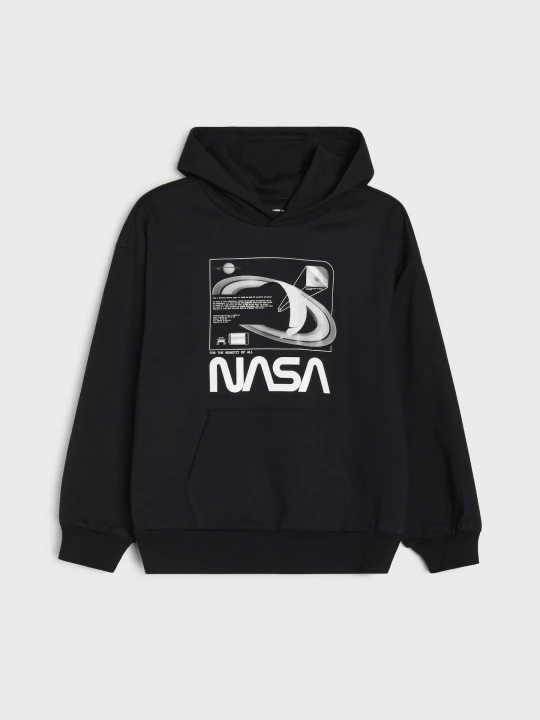 Obrázek produktu Sinsay - Bluza hoodie z bawełną NASA - czarny