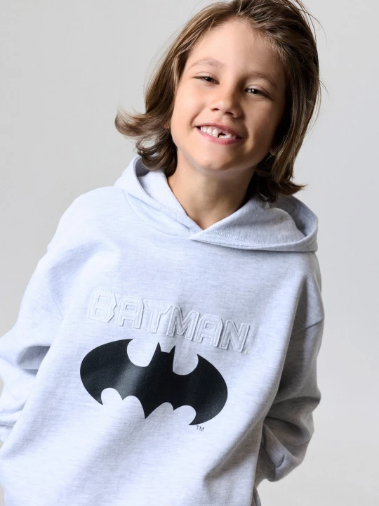 Obrázek produktu Sinsay - Bluza hoodie z nadrukiem Batman - szary