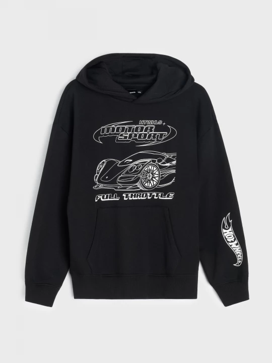 Obrázek produktu Sinsay - Bluza hoodie z nadrukiem Hot Wheels - czarny