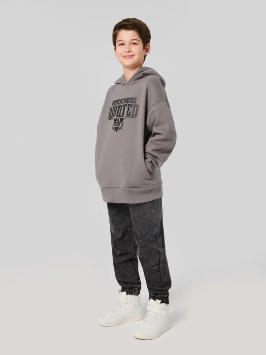 Obrázek produktu Sinsay - Bluza hoodie z nadrukiem na plecach Dungeons & Dragons - szary