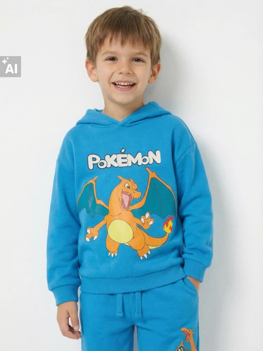 Obrázek produktu Sinsay - Bluza hoodie z nadrukiem Pokémon - niebieski