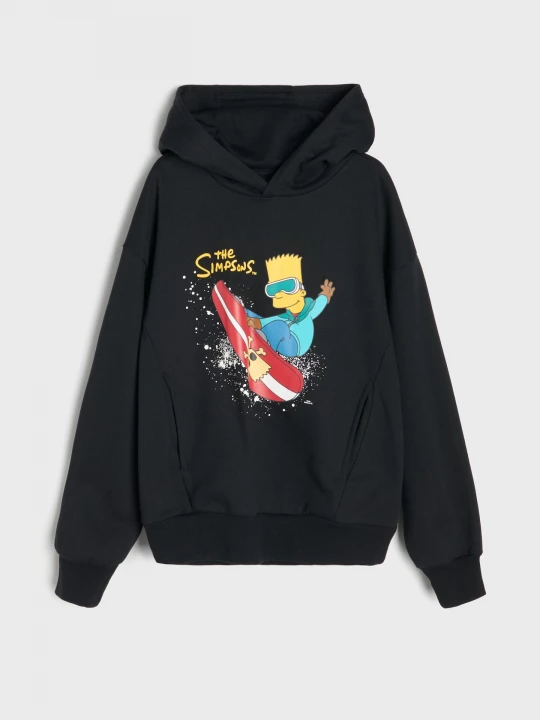 Obrázek produktu Sinsay - Bluza hoodie z nadrukiem The Simpsons - czarny