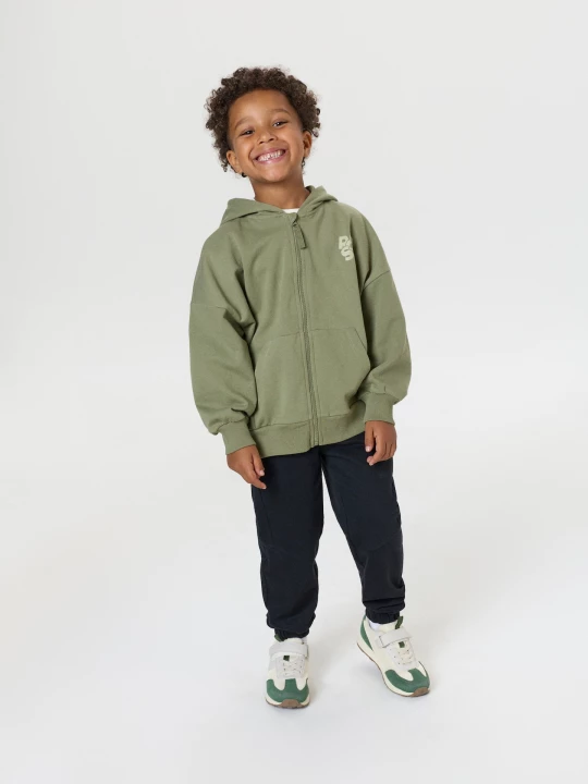Obrázek produktu Sinsay - Bluza oversize z bawełną i nadrukiem - khaki