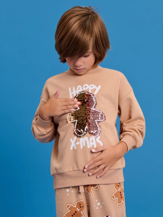Obrázek produktu Sinsay - Bluza świąteczna - beżowy
