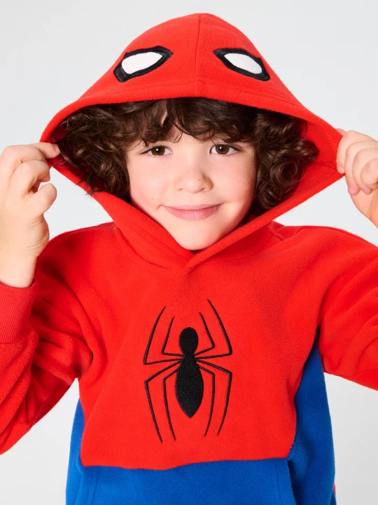 Obrázek produktu Sinsay - Bluza z kapturem i haftowanym printem Spider-Man - czerwony