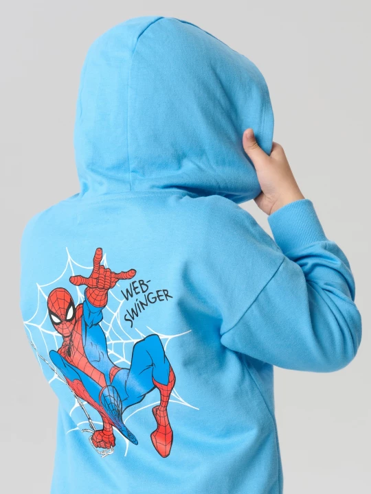 Obrázek produktu Sinsay - Bluza z kapturem z nadrukiem na plecach Spider-Man - niebieski