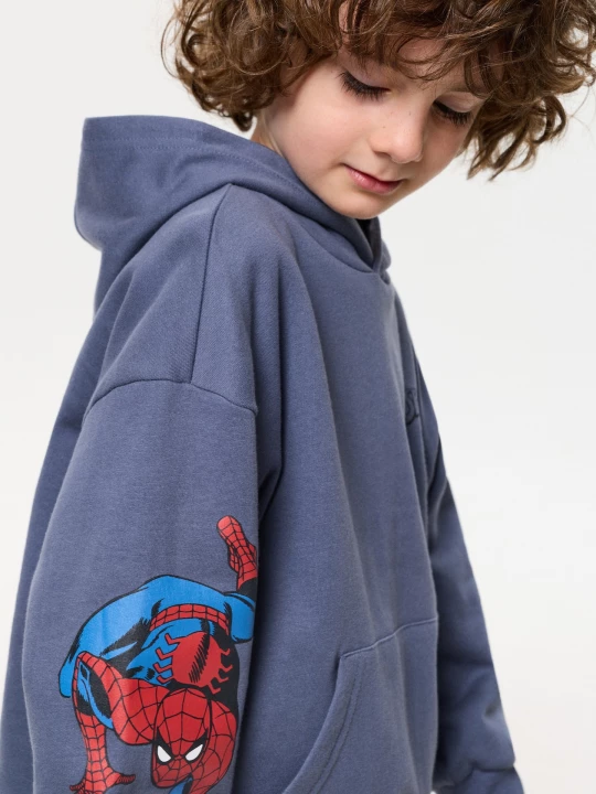 Obrázek produktu Sinsay - Bluza z kapturem z nadrukiem Spider-Man - niebieski