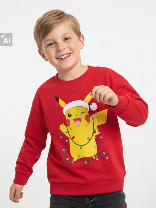 Obrázek produktu Sinsay - Bluza z nadrukiem Pokemon - czerwony