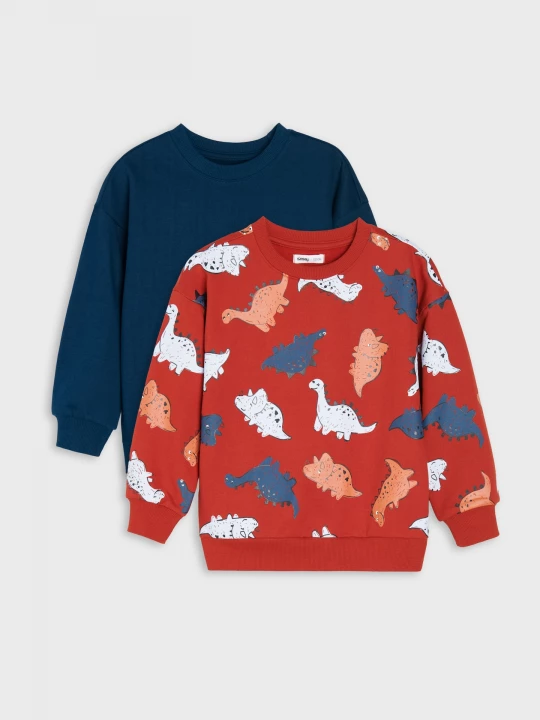 Obrázek produktu Sinsay - Bluzy z bawełną w dinozaury 2 pack - wielobarwny