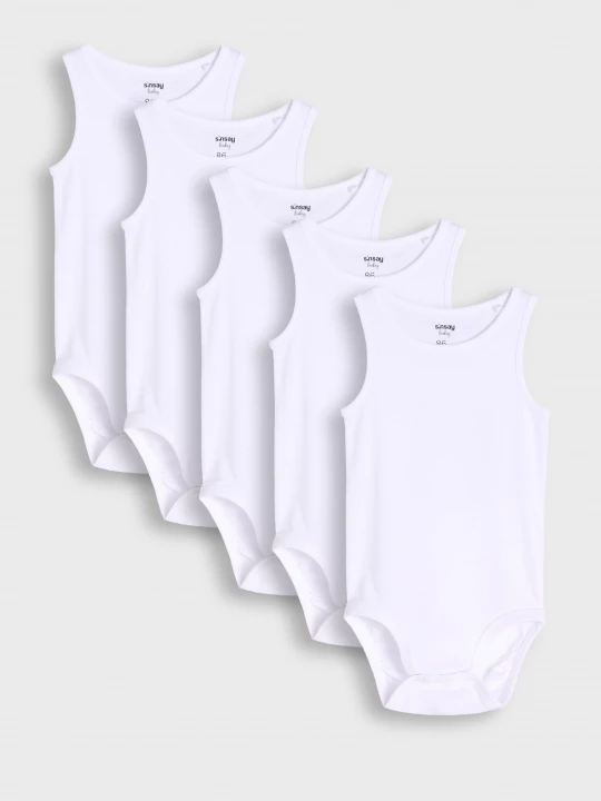Obrázek produktu Sinsay - Body 5 pack - biały
