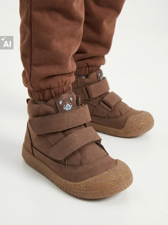 Obrázek produktu Sinsay - Botki barefoot z wkładką ze skóry - brązowy