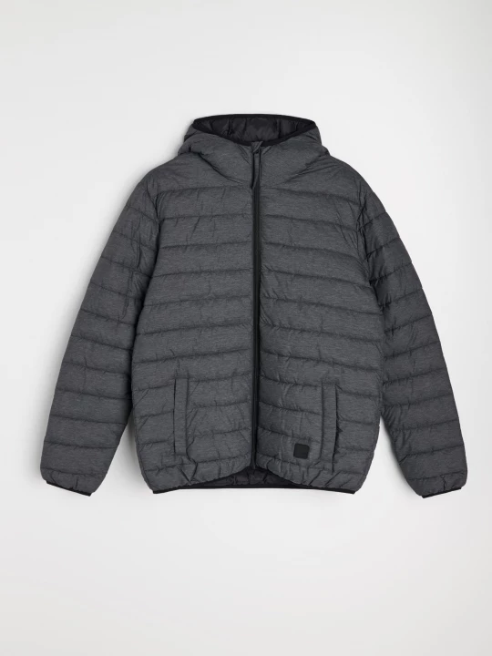 Obrázek produktu Sinsay - Bunda puffer s kapucí - šedá