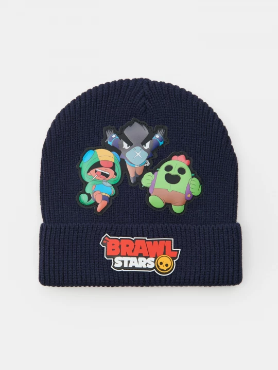 Obrázek produktu Sinsay - Czapka beanie z domieszką wiskozy Brawl Stars - granatowy