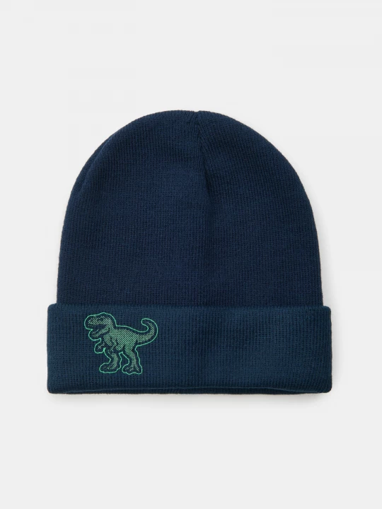 Obrázek produktu Sinsay - Czapka beanie z motywem dinozaura - granatowy