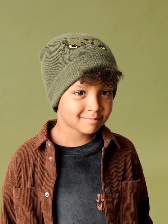 Obrázek produktu Sinsay - Czapka beanie z motywem smoka - khaki