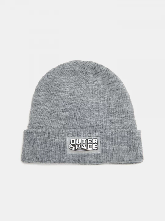 Obrázek produktu Sinsay - Czapka beanie z naszywką - szary