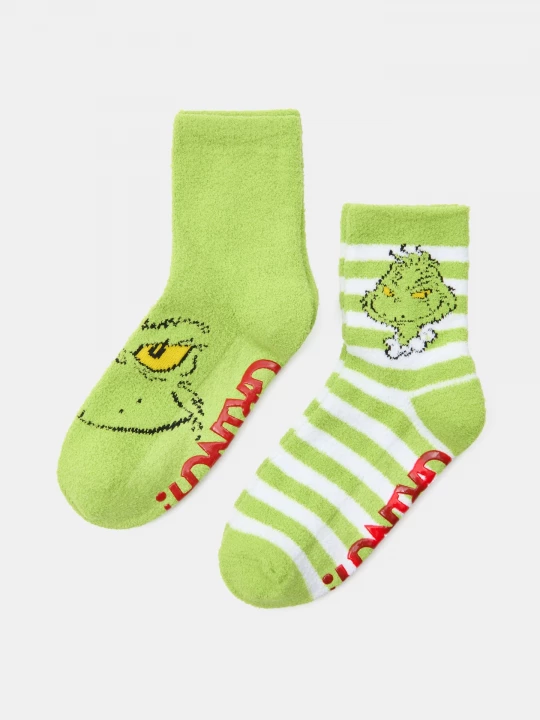 Obrázek produktu Sinsay - Długie skarpetki Grinch 2 pack - wielobarwny