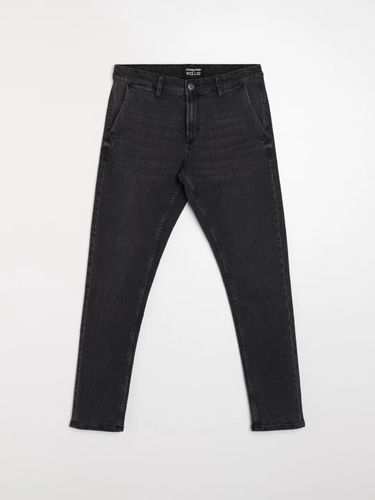 Obrázek produktu Sinsay - Džínové kalhoty chino slim fit - černá
