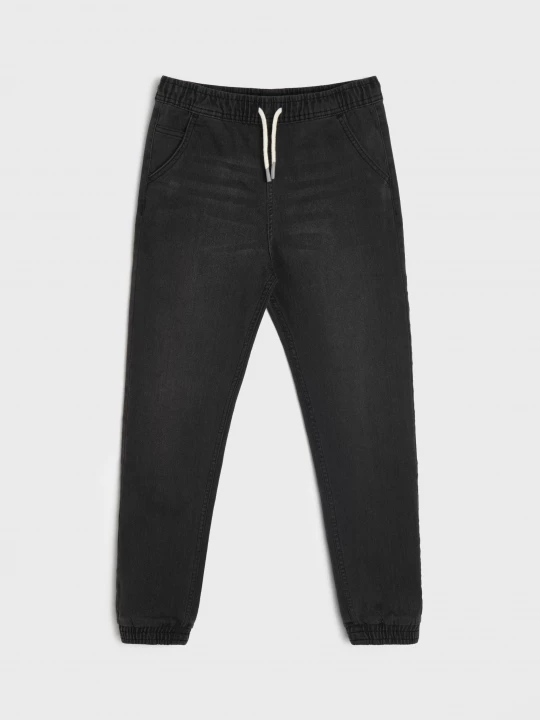 Obrázek produktu Sinsay - Jeansy jogger z efektem sprania - czarny